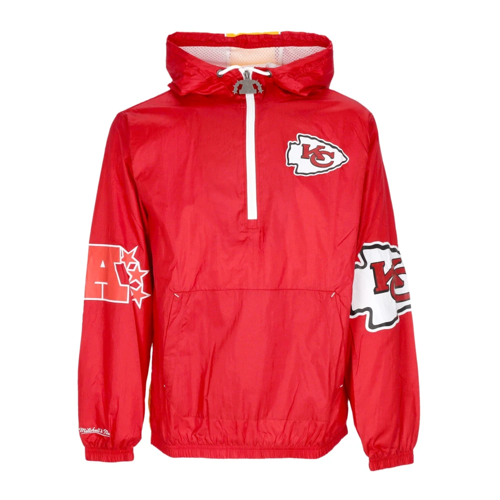 Mitchell & Ness NFL Lag Anorak Windbreaker Original Färger Red, Herr