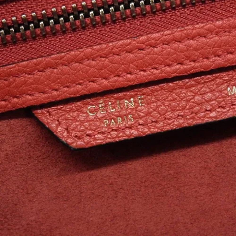 Celine Vintage Pre-owned Leather handbags Red Dames
