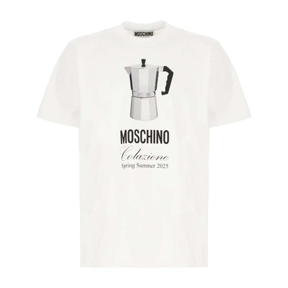 Moschino Casual Katoenen T-Shirt voor Mannen White Heren