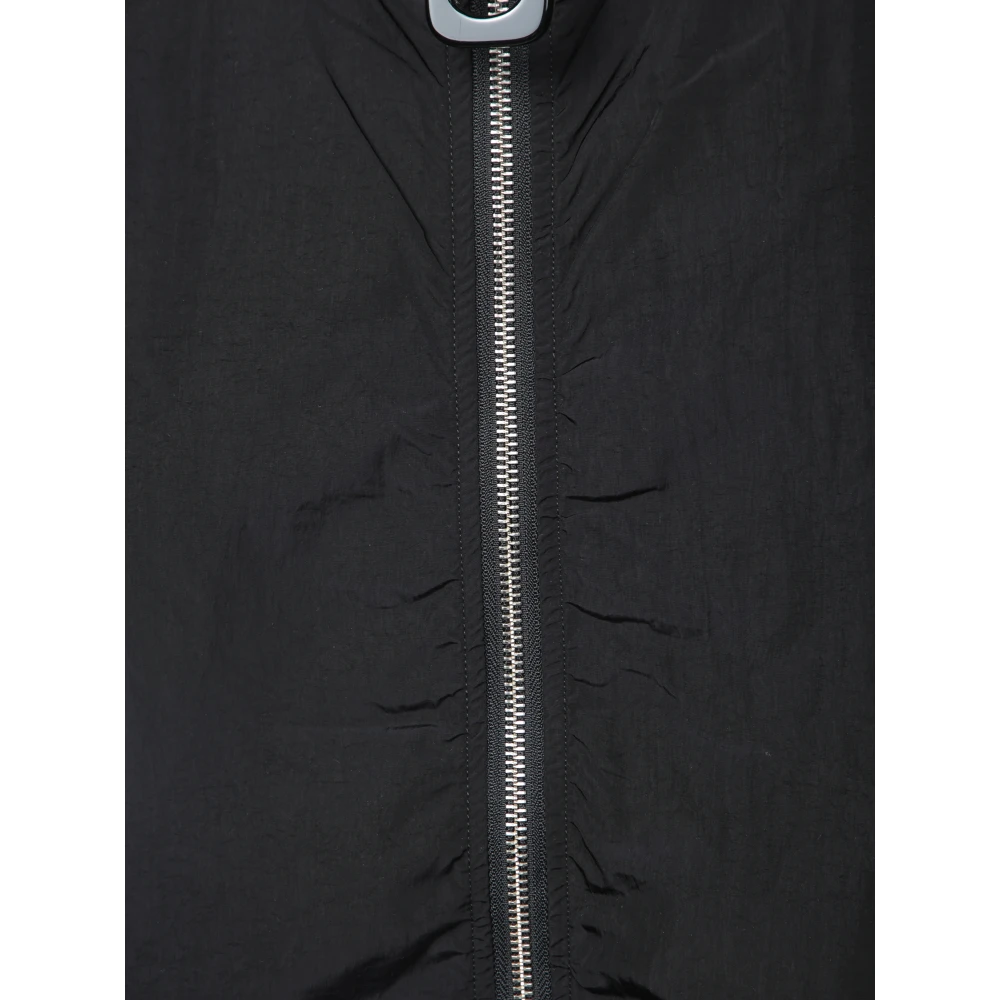 JW Anderson Zwarte Nylon Ritsjas Black Heren