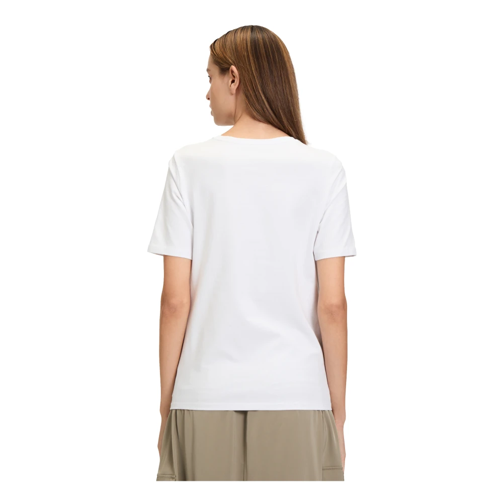 Betty Barclay Plaatsing Basic Shirt met Glitterstenen White Dames