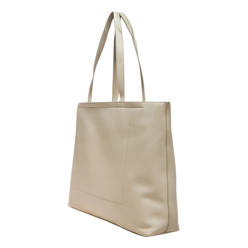 Calvin Klein Witte Rits Tas met Binnen Zakken White Dames