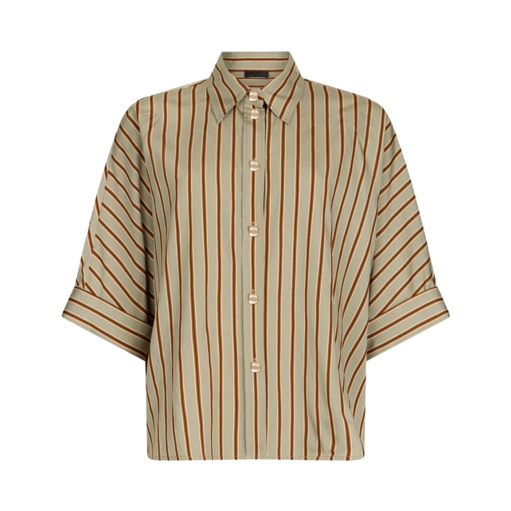 Liu Jo Women's Green Camicia In Viscosa Rigata