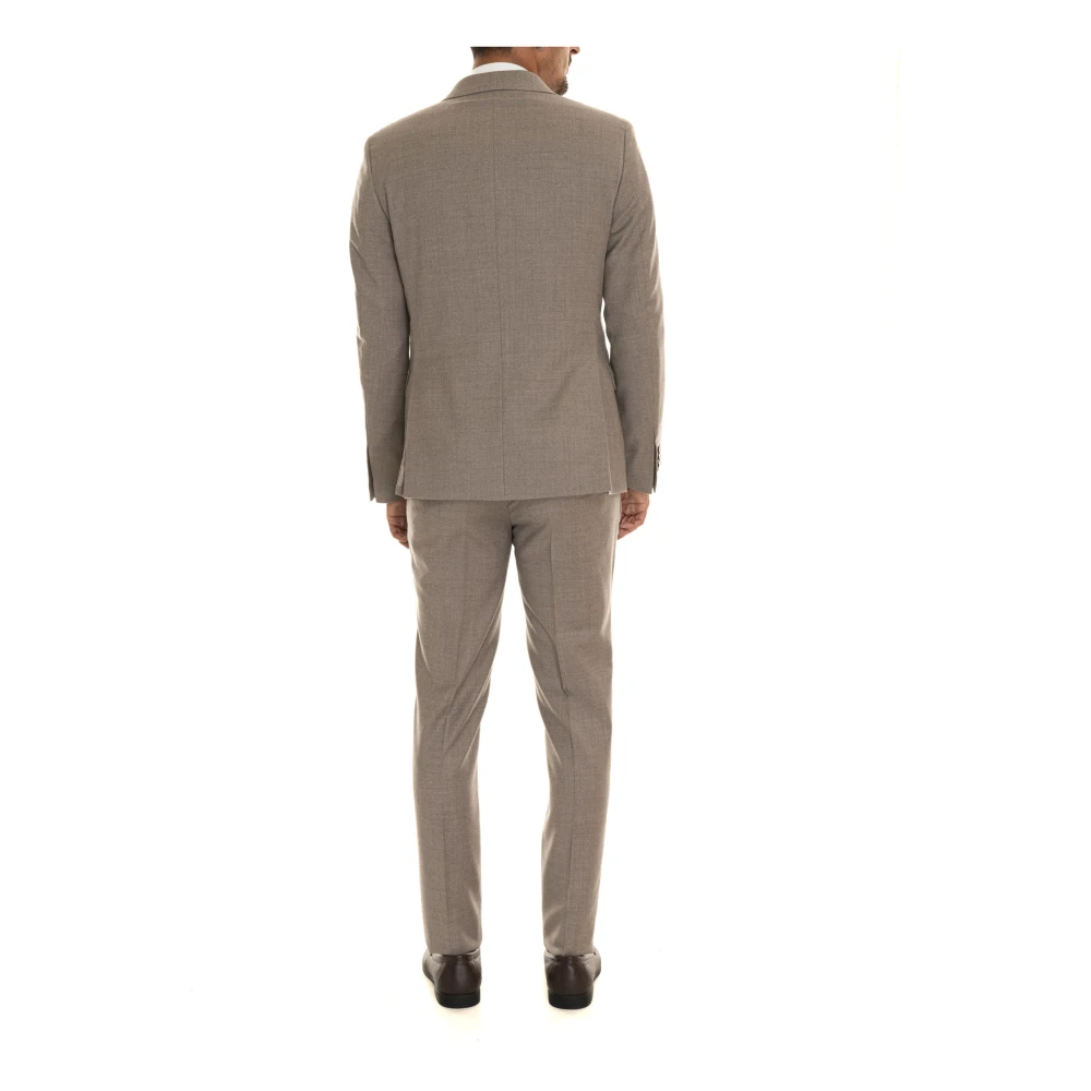 Paoloni Elegant Pak voor Mannen Beige Heren