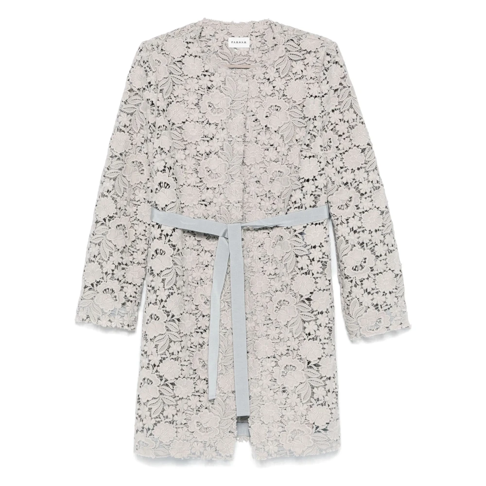 P.a.r.o.s.h. Neutrale Jas voor Stijlvolle Outfits Gray Dames