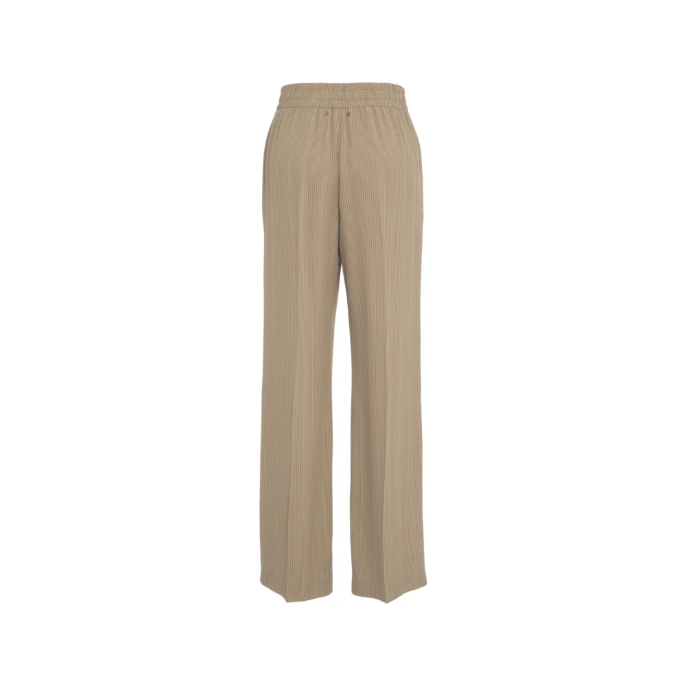 Golden Goose Beige Wide-Leg Pinstripe Broek Beige Dames