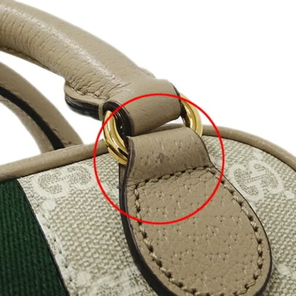 Gucci Vintage Pre-owned Fabric gucci-bags Beige Dames