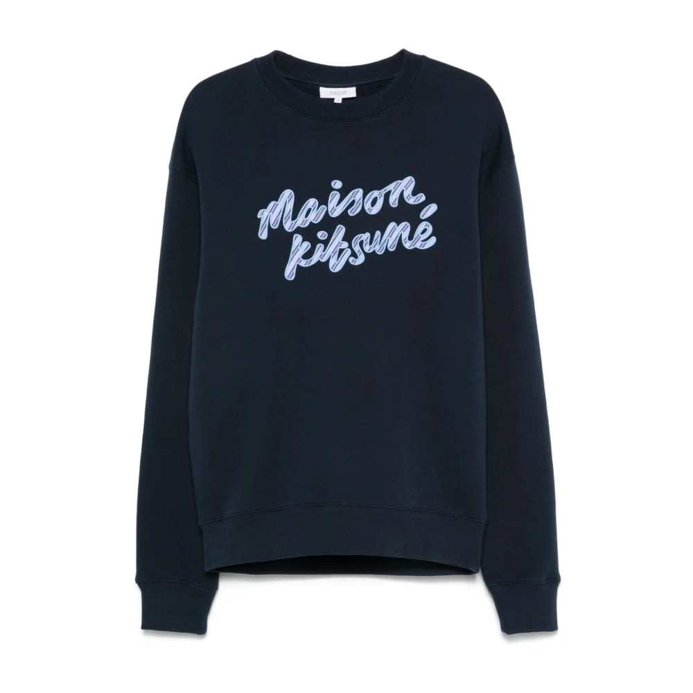 Maison Kitsuné Blauwe Sweater voor Mannen Aw24 Blue Heren
