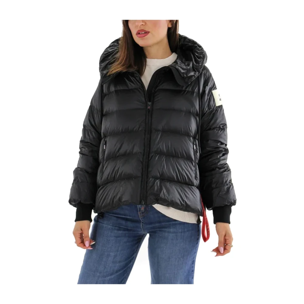 Afterlabel Lichtgewicht Nylon Parka Jas Black Dames