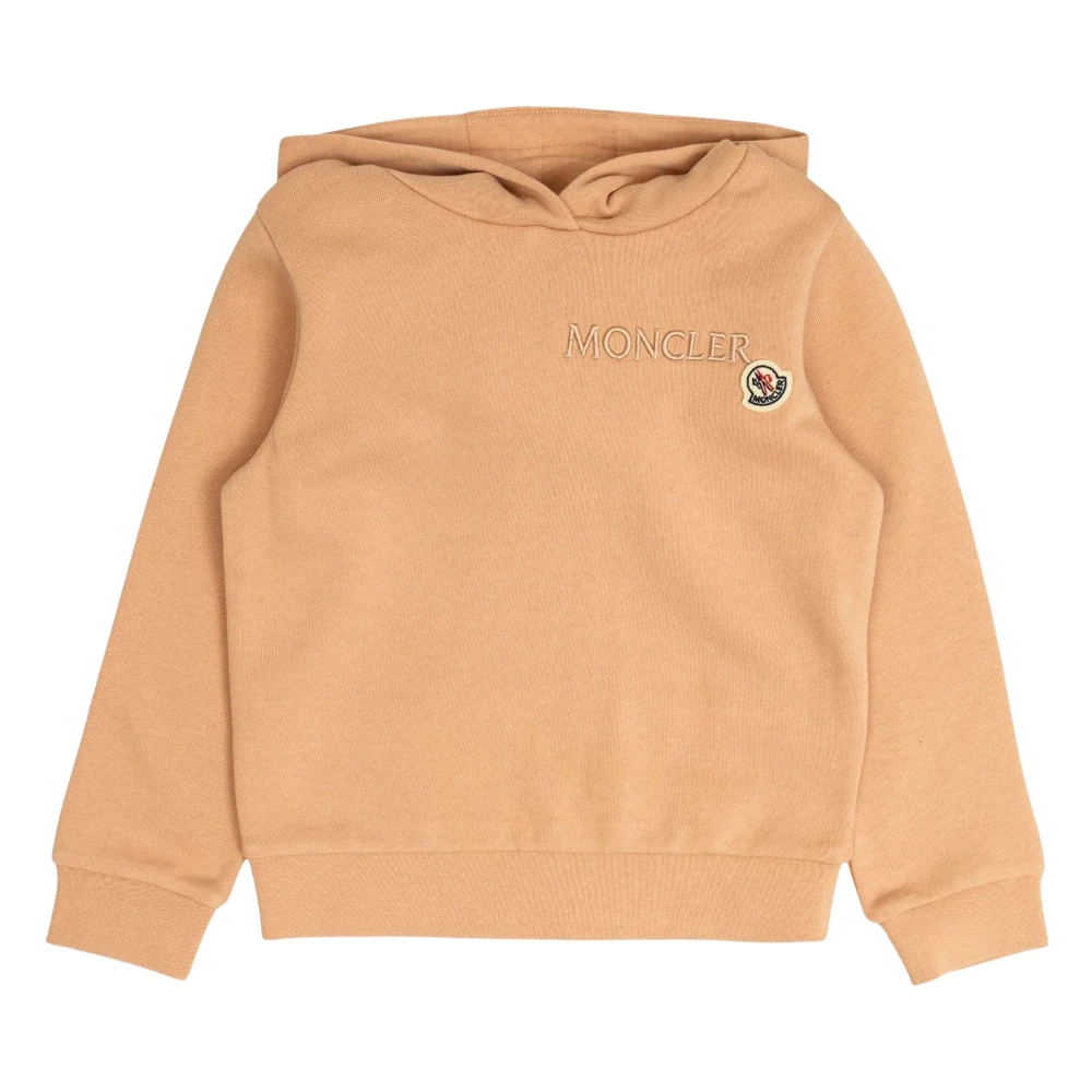 Moncler Girls Beige Logo Hoodie For - Kids Sweatshirts - 4 Y - Kids