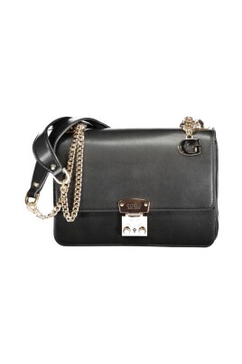 black-polyethylene-chain-shoulder-handbag