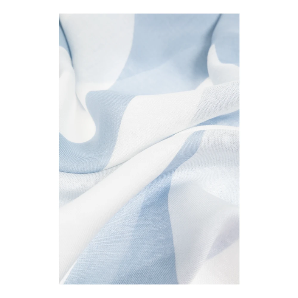 Moschino Sjaal met logo Blue Unisex