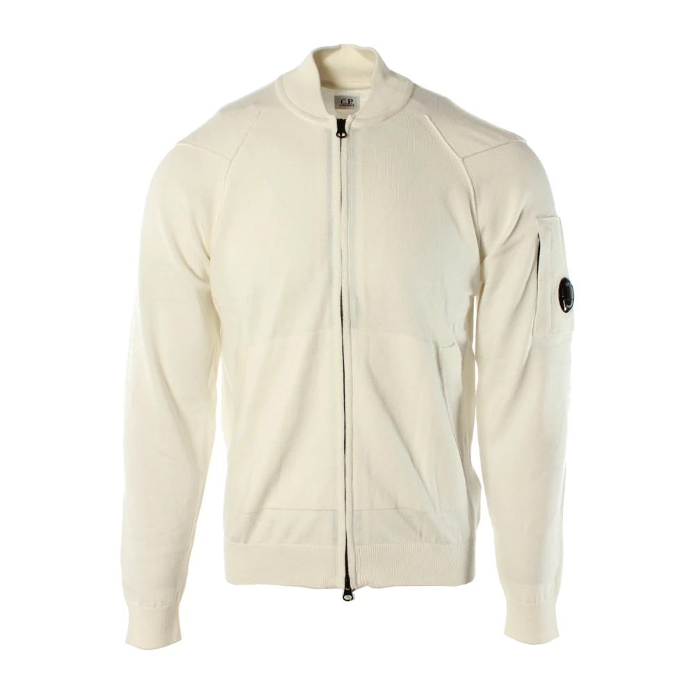 C.p. Company White Cardigans, Male, S, Cardigan