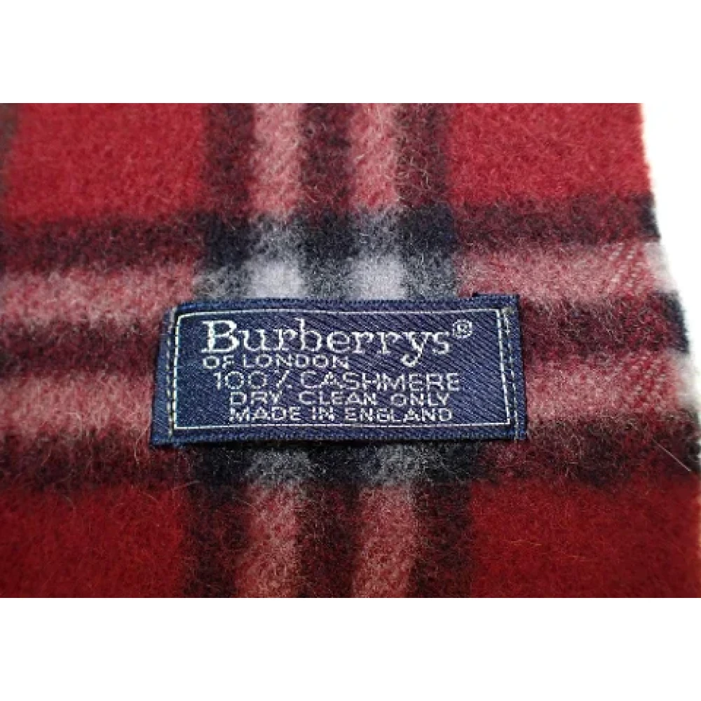 Burberry Vintage Pre-owned Cashmere scarves Red Dames