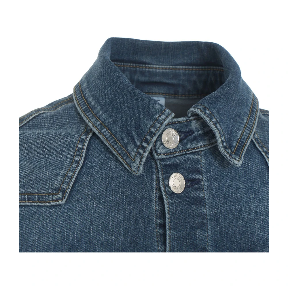 Liu Jo Denim Flared Leg Shirt Blue Dames