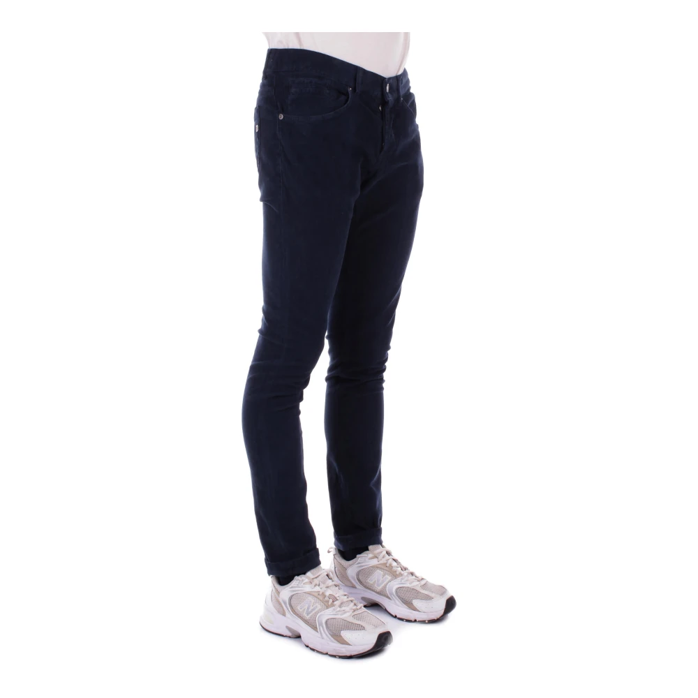 Dondup Blauwe Skinny Broek met Achterlogo Blue Heren