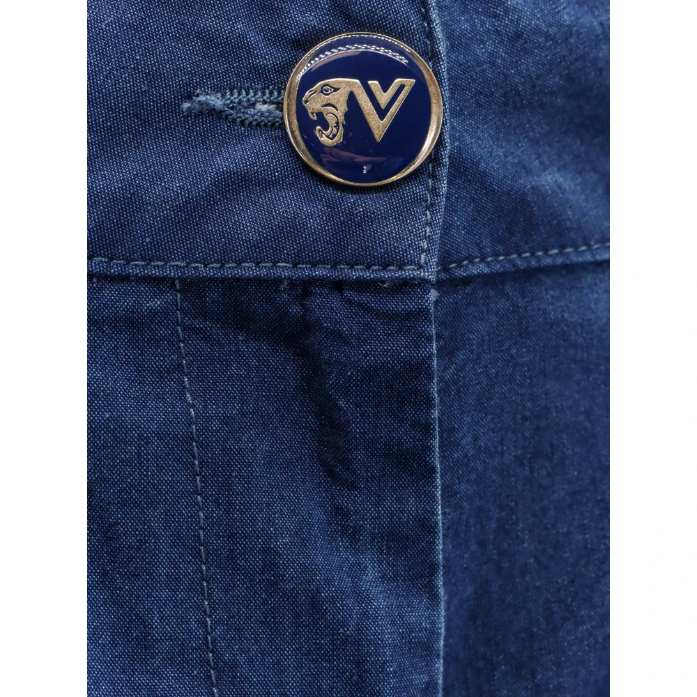 Valentino Wijde pasvorm bodemvouw jeans Blue Dames