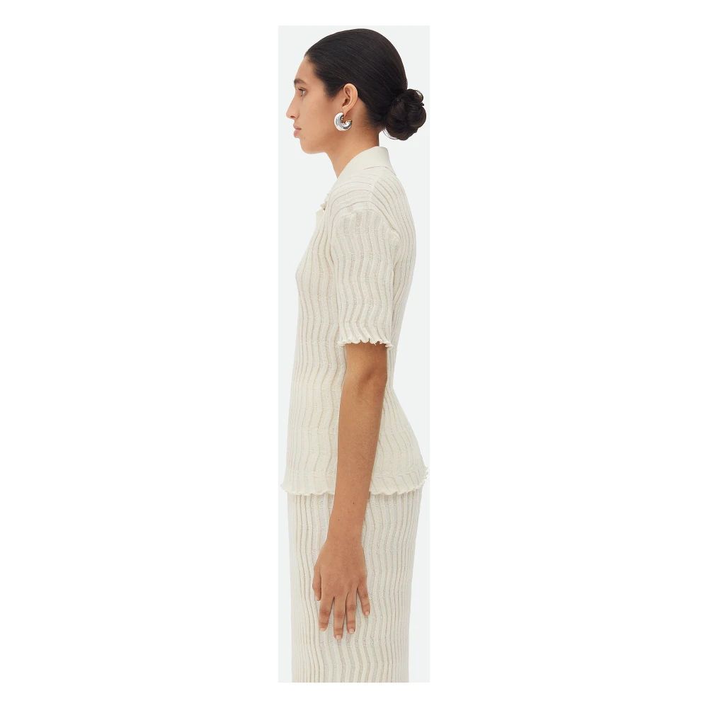 Bottega Veneta Witte Wol Button-Up Shirt White Dames
