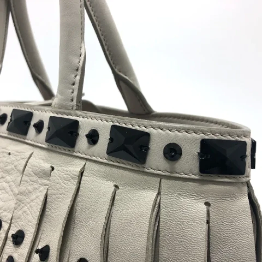 Prada Vintage Pre-owned Leather prada-bags White Dames