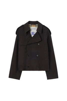 Croppad Tropical Gabardine Leadenham Trenchcoat