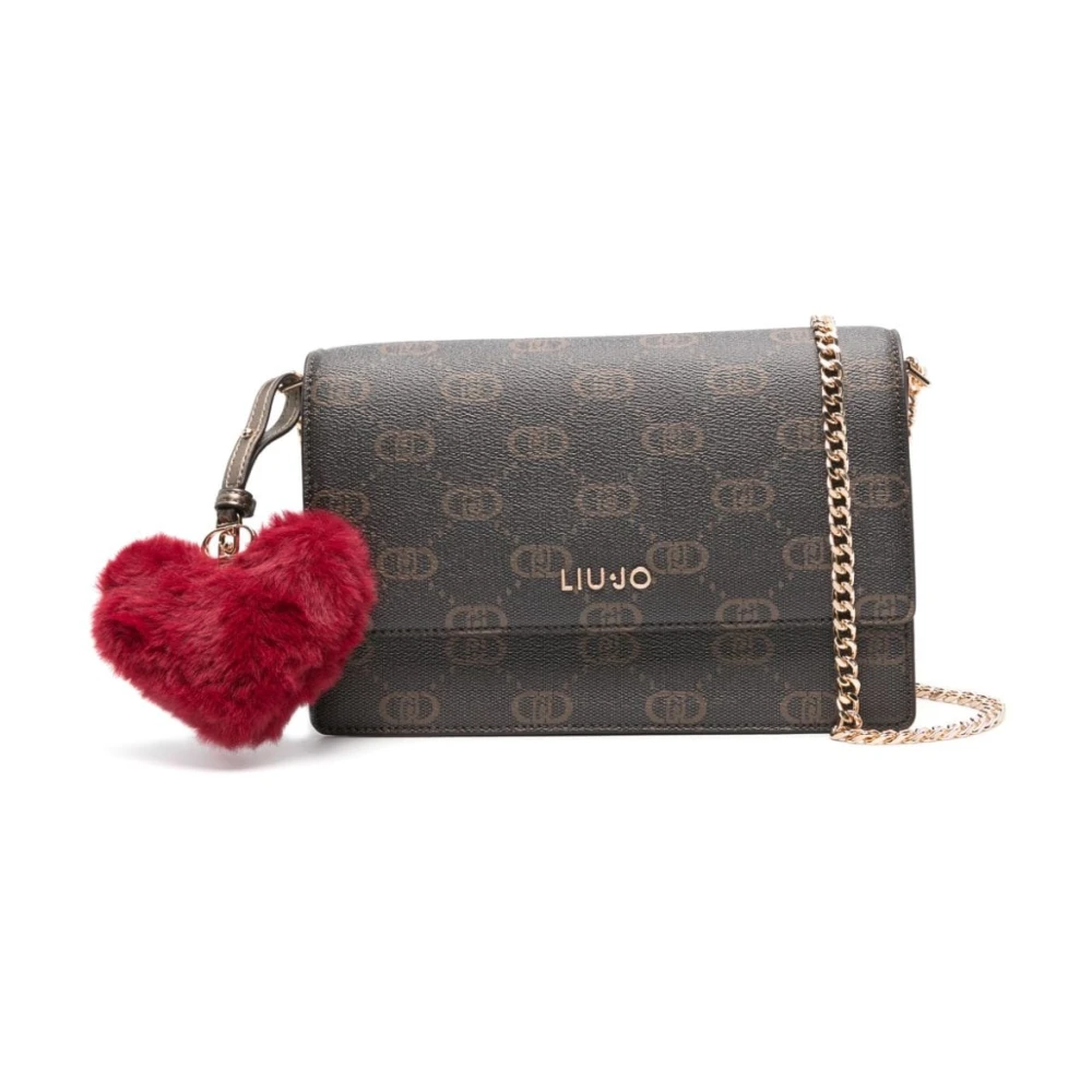 Liu Jo Bruin Faux Leren Logo Print Tas Brown Dames