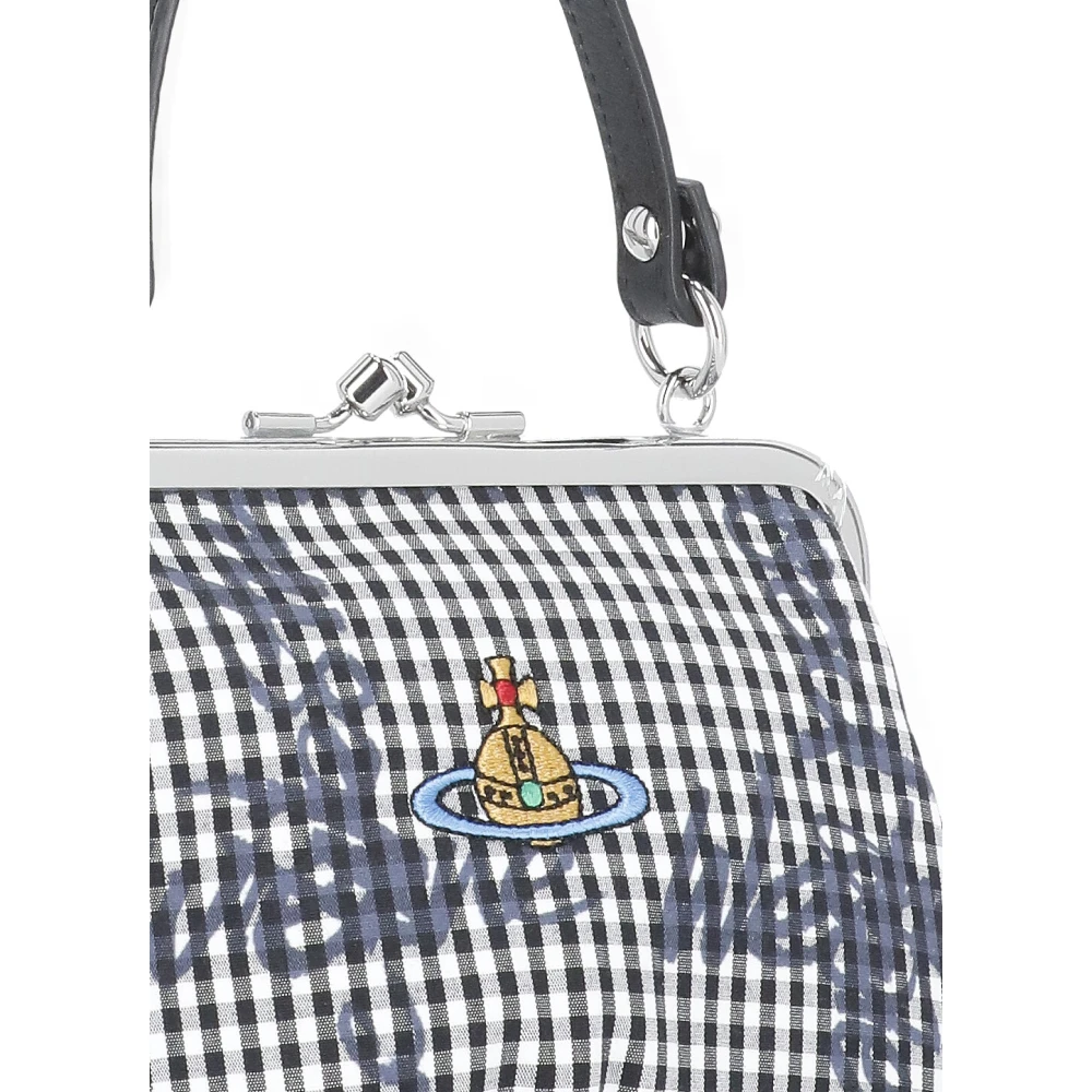 Vivienne Westwood Zwarte katoenen tas met kettingriem Black Dames