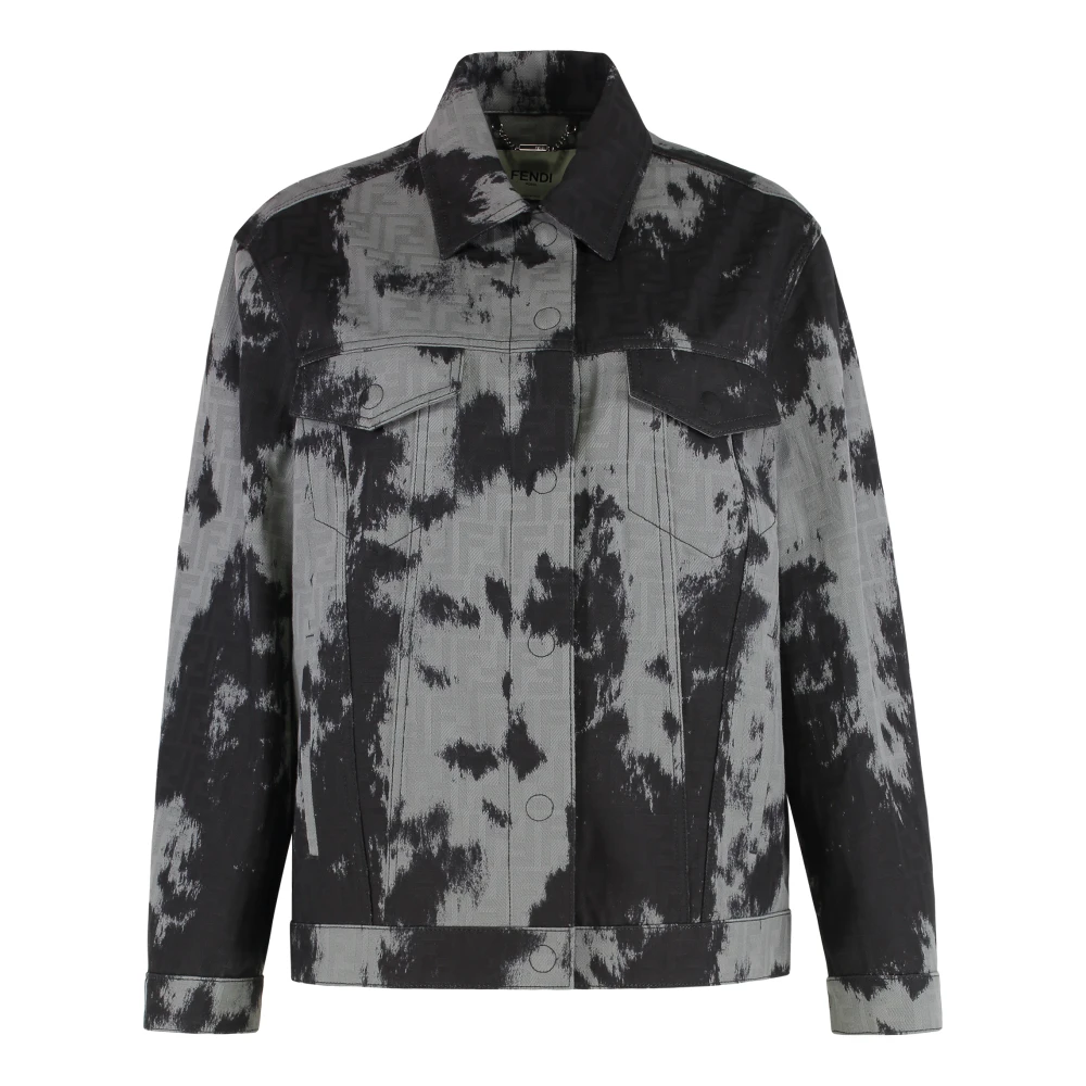 Fendi Women's Multicolor Denim Jacket Ff - Denim Jackets - Xs - Jackets