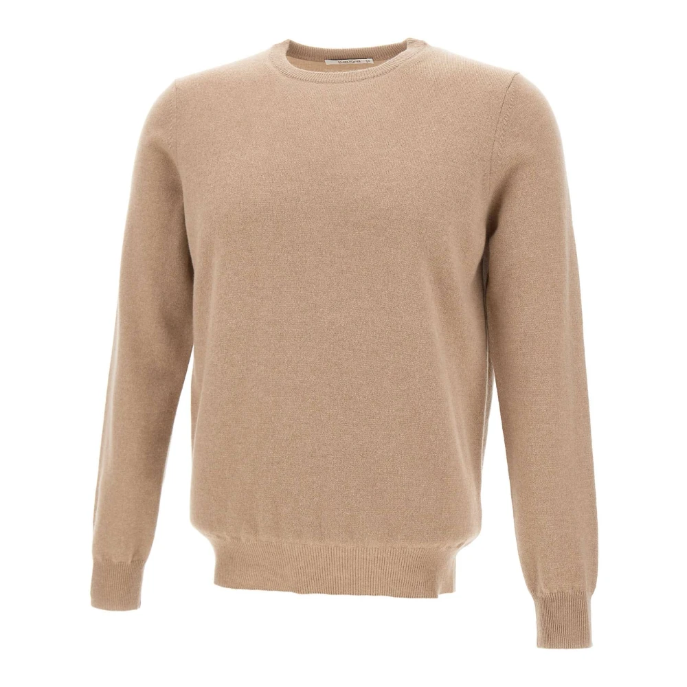 Kangra Men's Beige Cashmere Knitwear, S, Crew Neck Cashmere Jumper