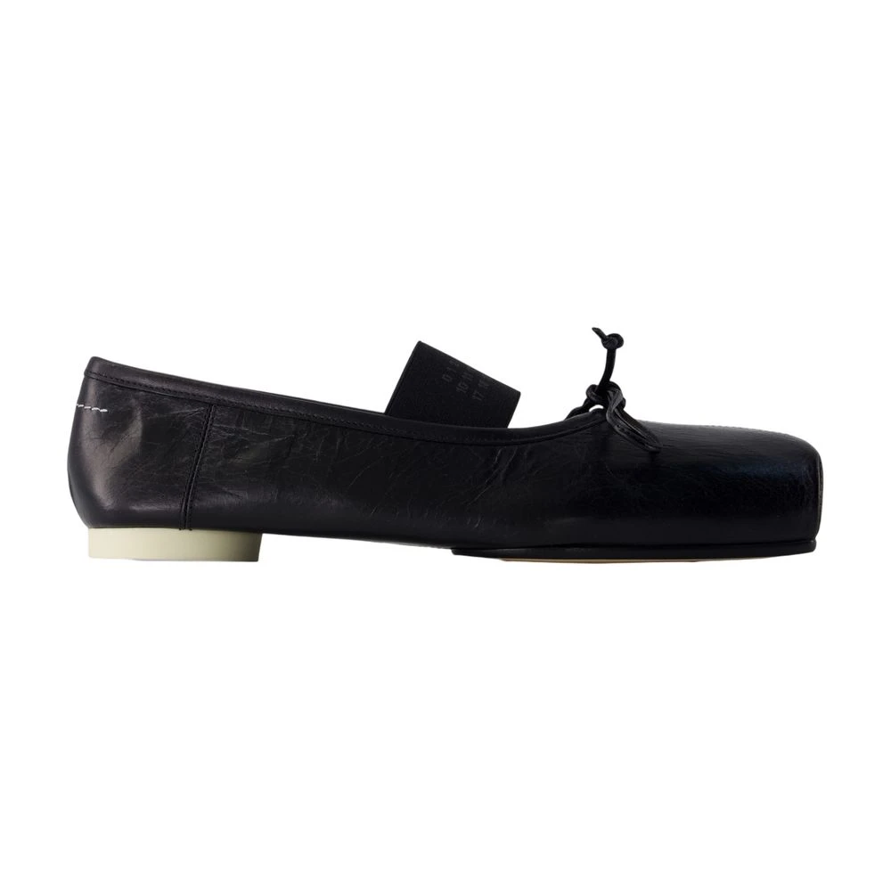 Mm6 Maison Margiela Women's Black Anatomic Numeric Ballerinas