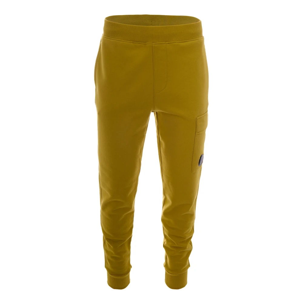 C.p. Company Men's Brown Sweatpants, L, Diagonal Raised Fleece Cargo Pant