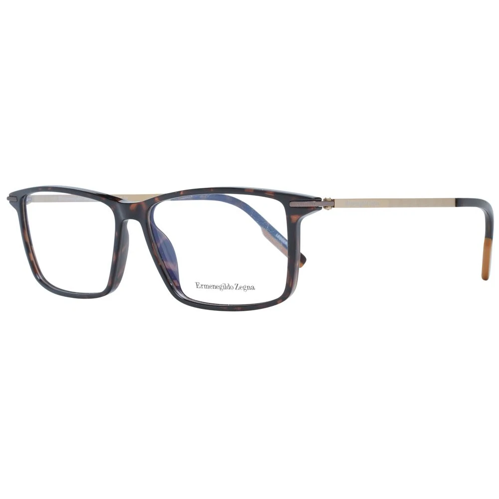 Zegna Men's Brown Optical Frames Rectangle Style