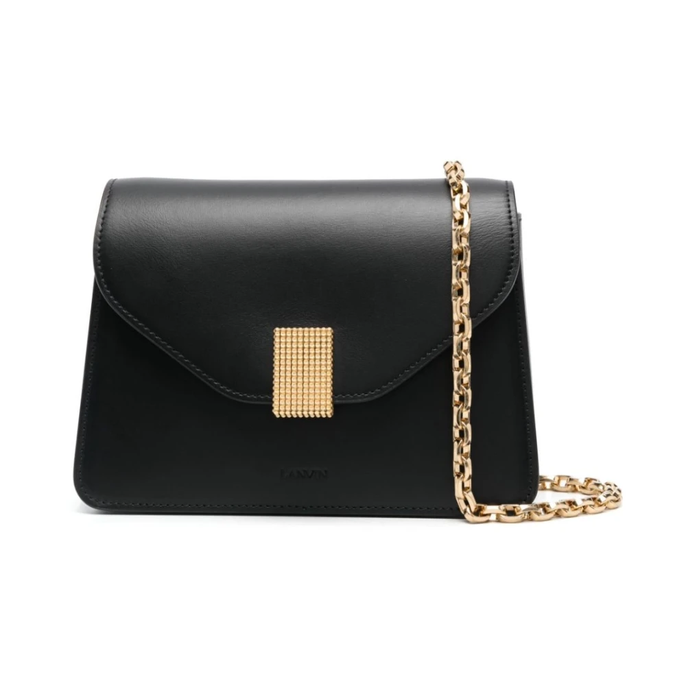 Lanvin Concerto Kedja Clutch Väska Black, Dam