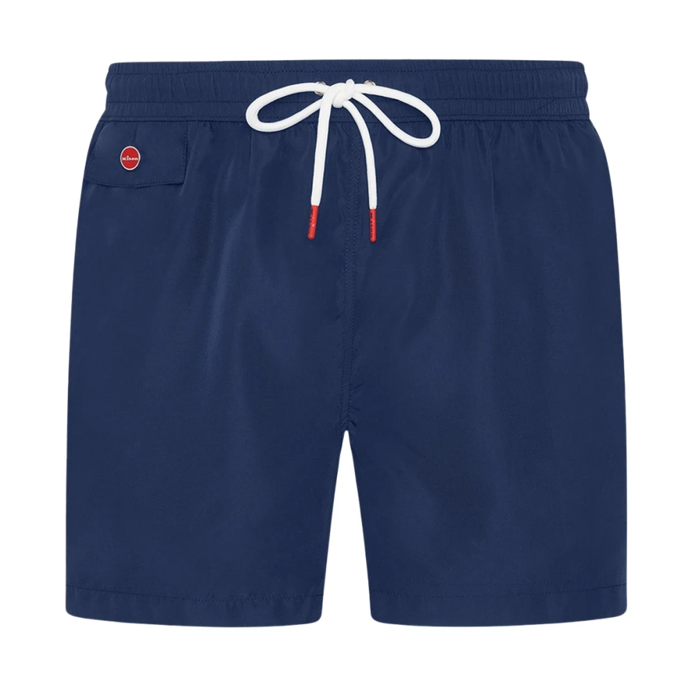 Kiton Blauwe Polyester Swim Boxer Shorts Blue Heren