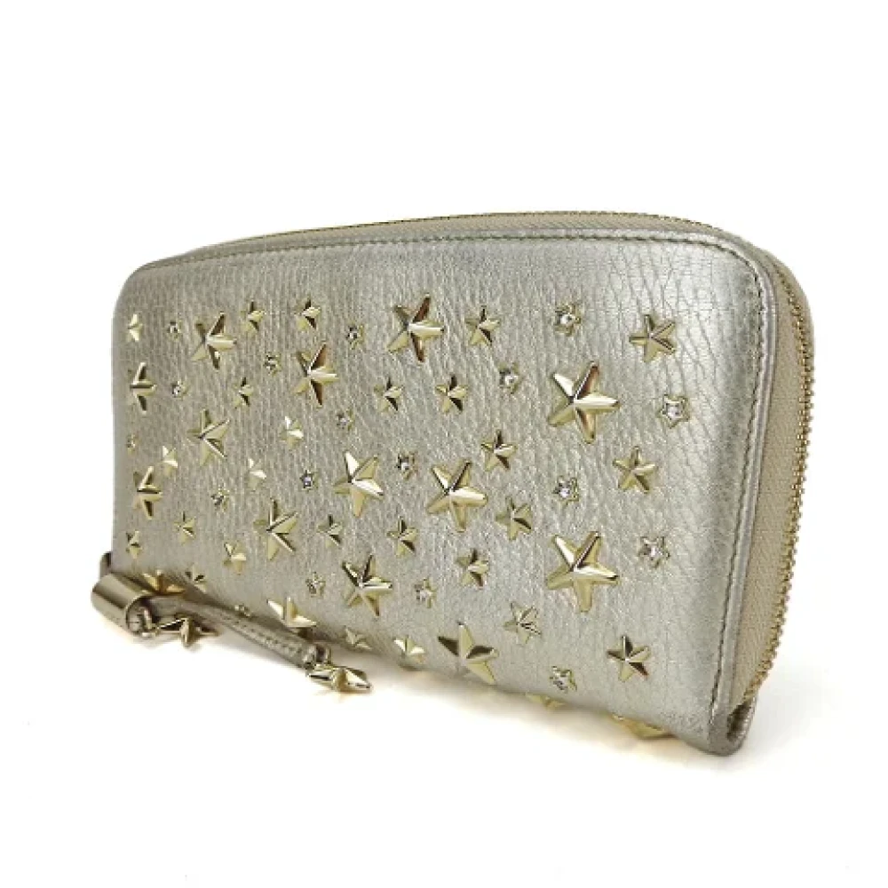 Jimmy Choo Pre-owned Leather wallets Gray Dames