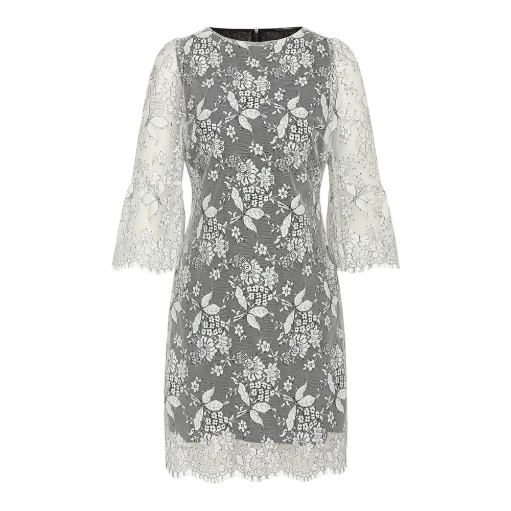 Bruuns Bazaar Witte Kant Jurk met ¾ Mouwen White Dames
