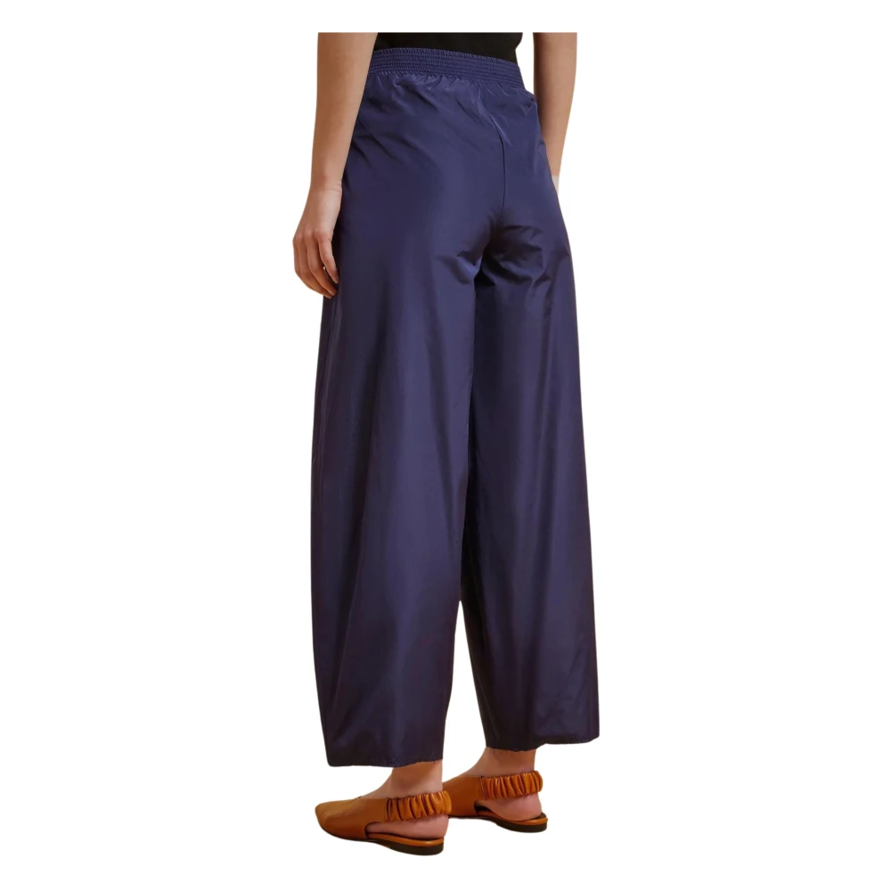 Liviana Conti Cropped Trousers Blue Dames
