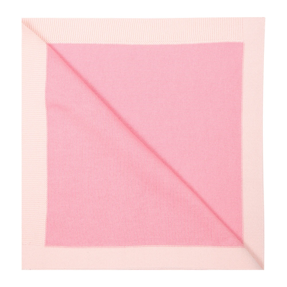 Kenzo Roze Katoenen Deken met Jacquard Logo Pink Unisex