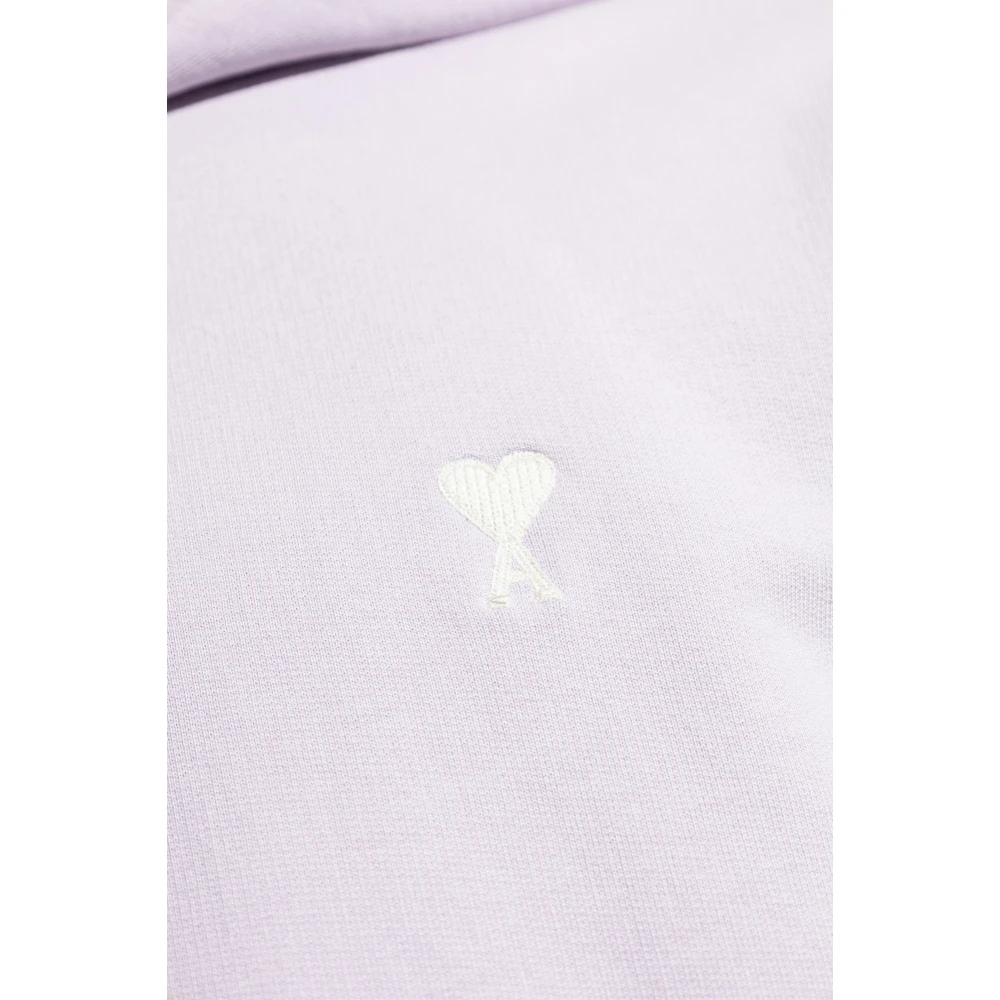 Ami Paris Sweatshirt met logo Purple Heren