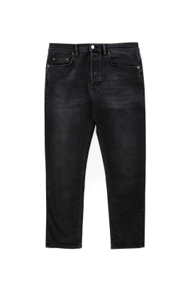 Stone Washed Tapered-Fit Jeans