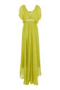 robe-longue-en-soie-avec-col-en-v-en-vert