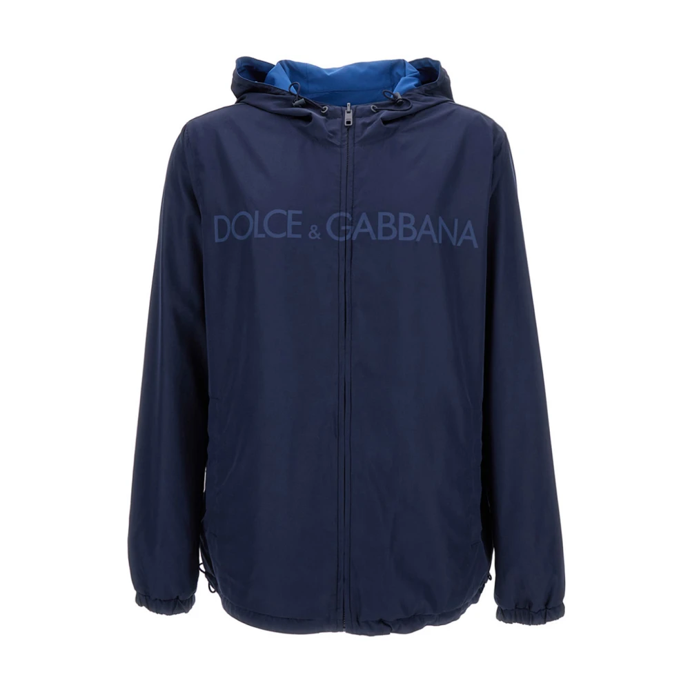 Dolce & Gabbana Wind Jackets Blue Heren