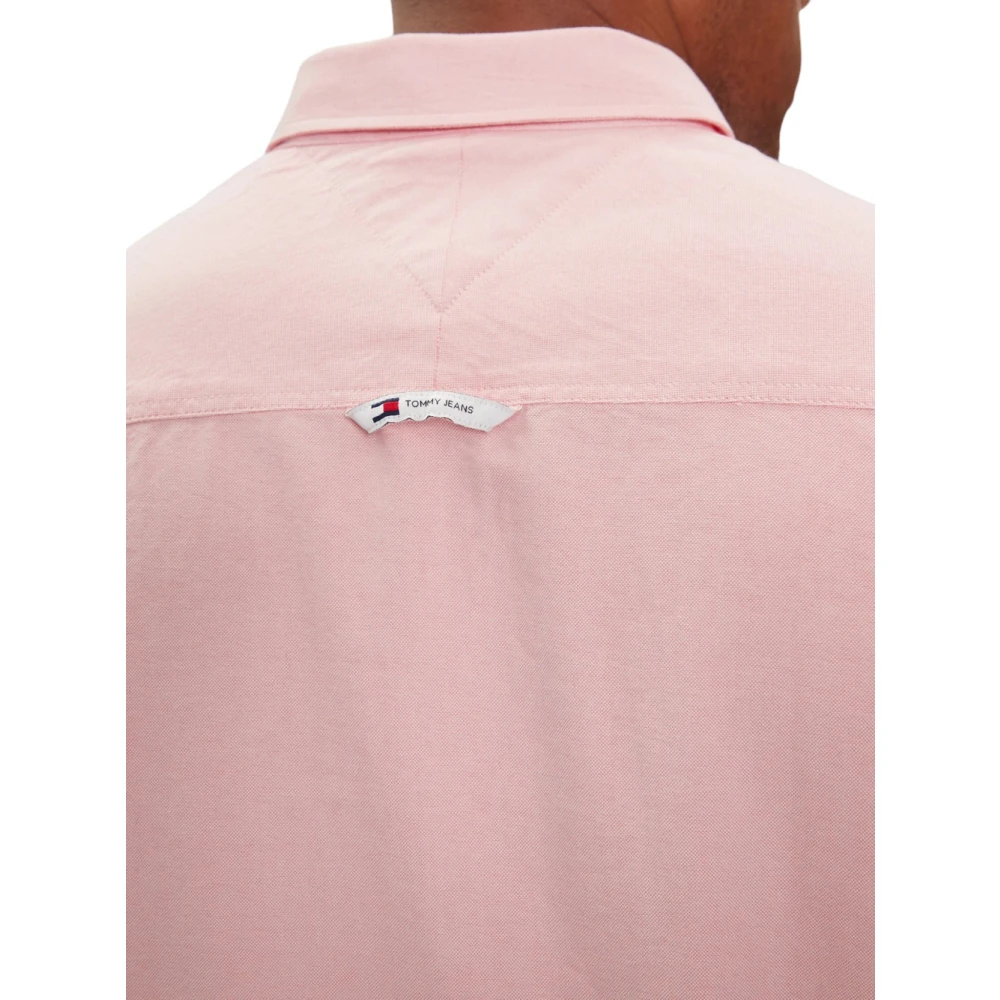 Tommy Jeans Stijlvolle Shirt voor Mannen Pink Heren