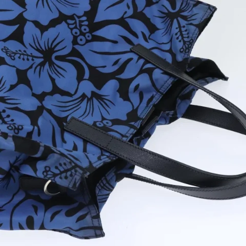 Prada Vintage Pre-owned Nylon prada-bags Blue Dames
