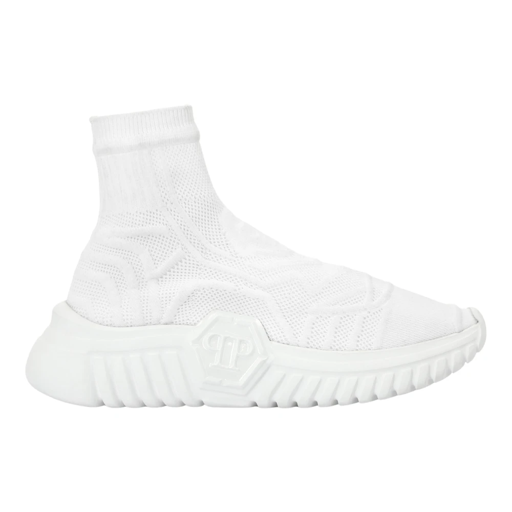 Philipp Plein Sock-Sneakers Supersonic unisex Schoenen Wit