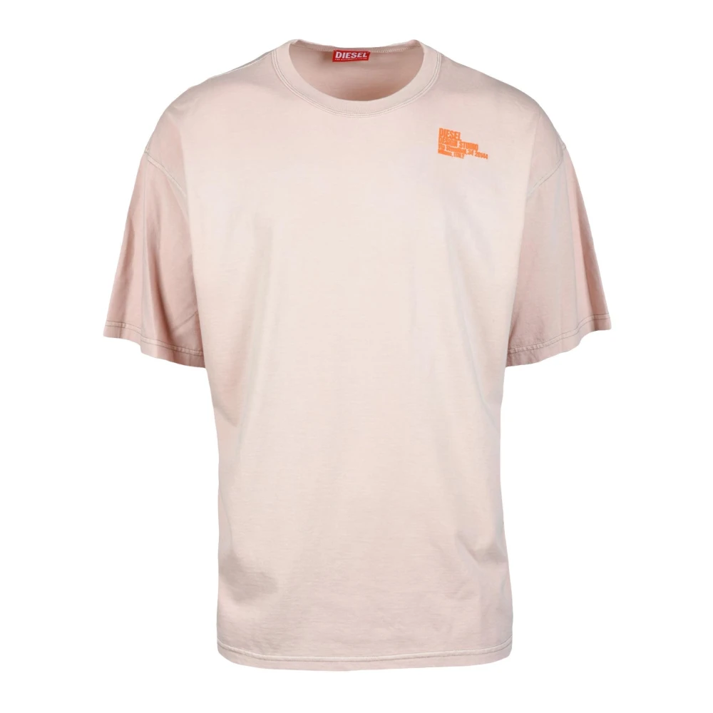 Diesel Katoenen Casual T-shirt Pink Heren