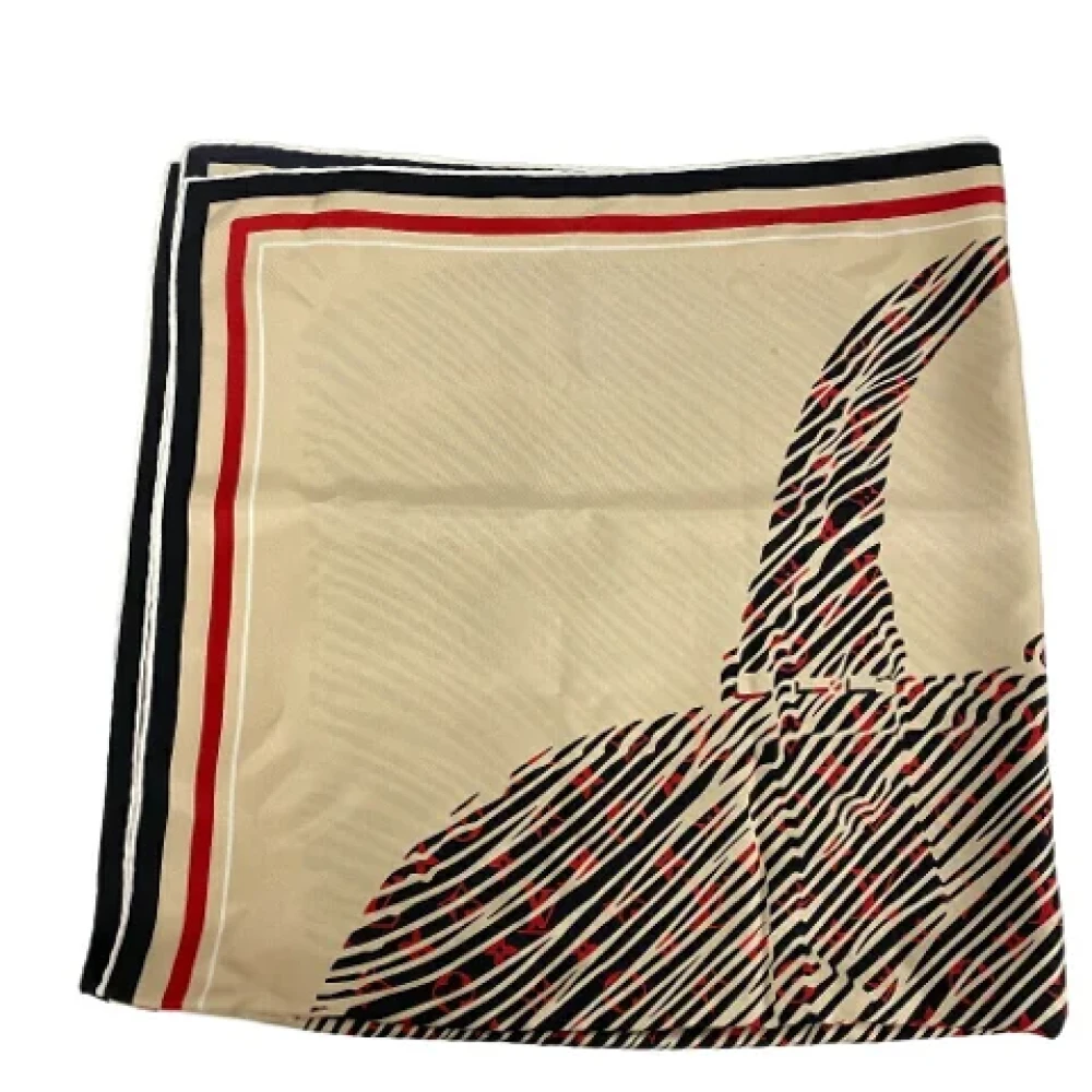 Louis Vuitton Vintage Pre-owned Fabric scarves Beige Dames