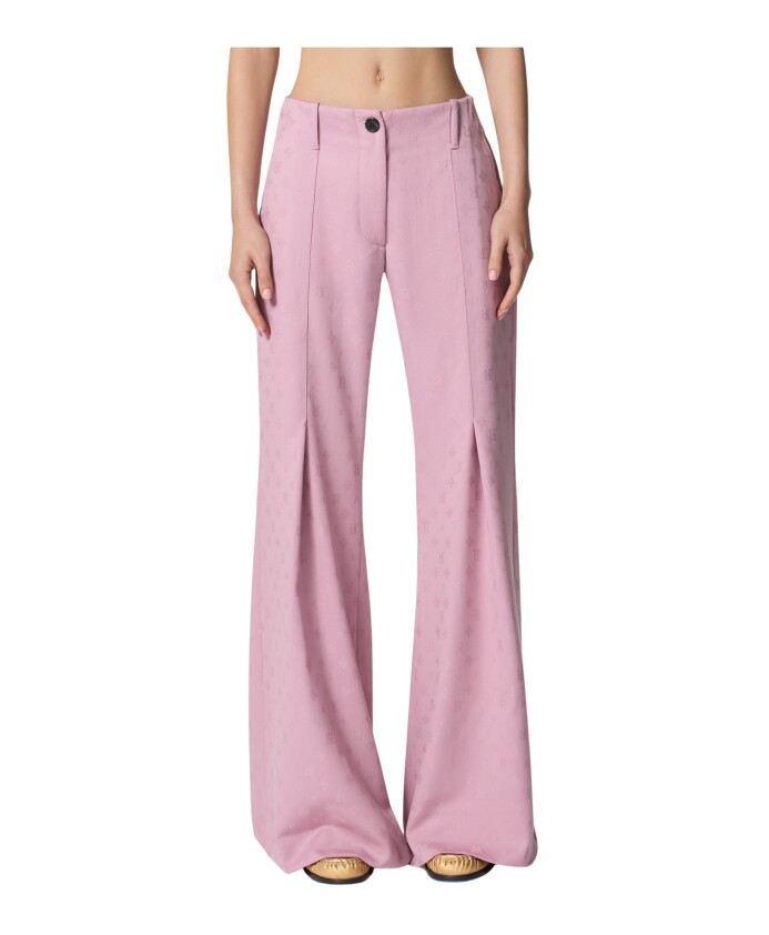 pantalon-evase-rose-avec-plis-devant