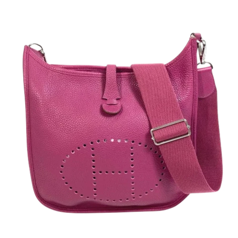 Hermès Vintage Pre-owned Leather shoulder-bags Purple Dames
