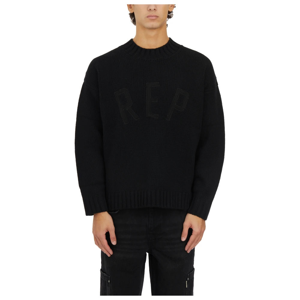 Represent Wollen Trui Black Heren