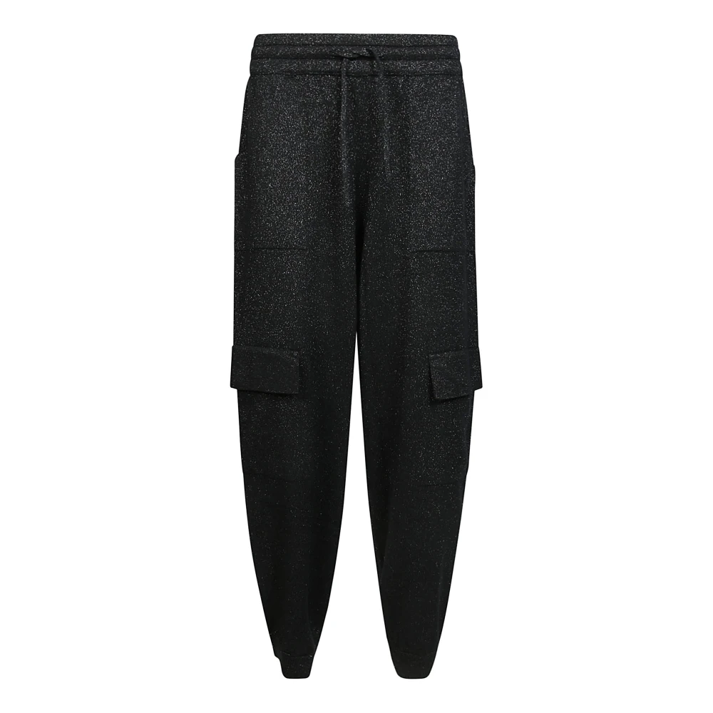 Sun68 Lurex Cargo Broek Black Dames